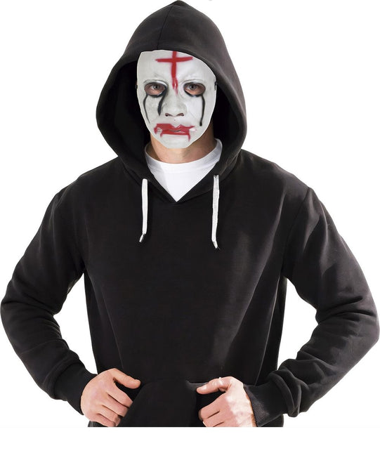 Punainen valkoinen Halloween naamio risti