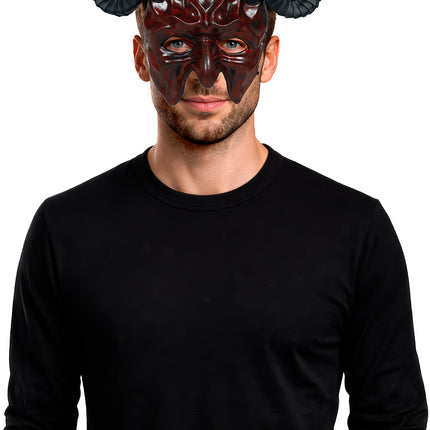 Halloween-naamio: puoliksi paholainen
