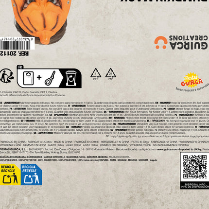 Halloween Masker Oranje Pompoen Foam