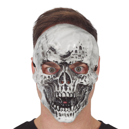 Halloween Masker Zwart Wit Skelet