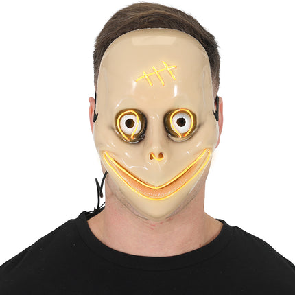 Halloween Masker Wit Momo Met Licht
