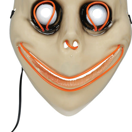 Halloween Masker Wit Momo Met Licht