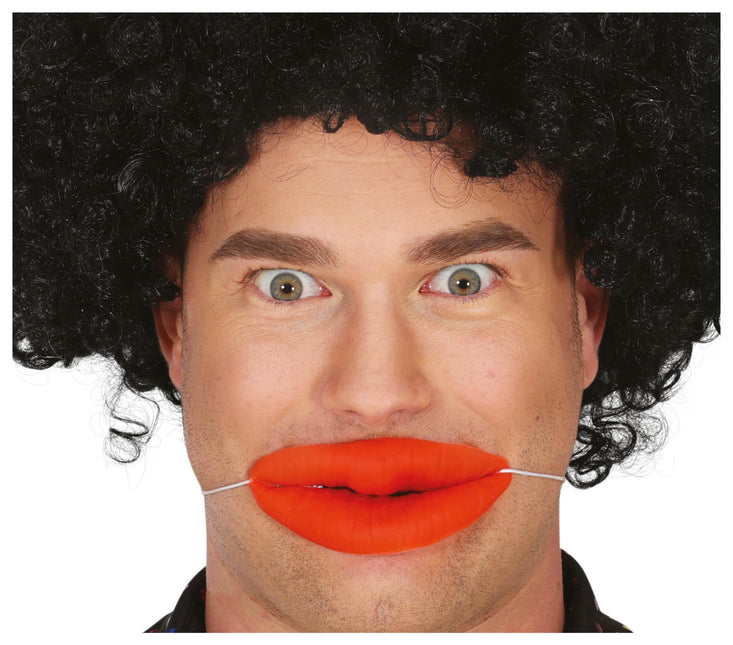 Punaiset väärennetyt huulet