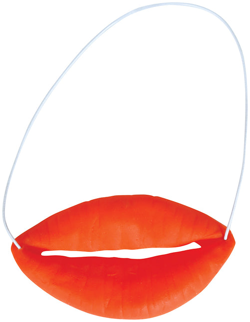 Punaiset väärennetyt huulet
