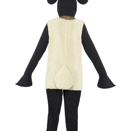 Shaun the Sheep lasten puku - Valkoinen/musta