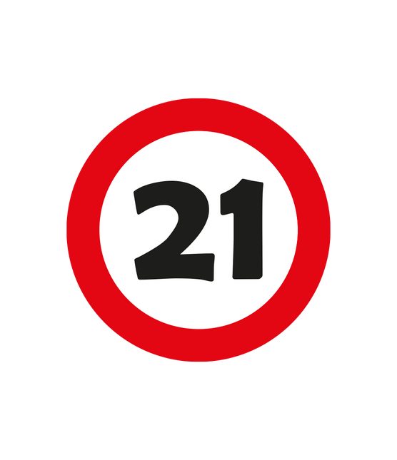 21 Jaar Tafelconfetti 2,5cm van Paper Dreams koop je bij Partywinkel