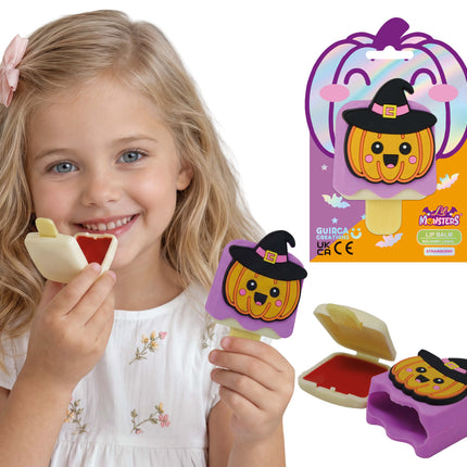 Halloween-huulivoide lapsille: kurpitsajäätelö