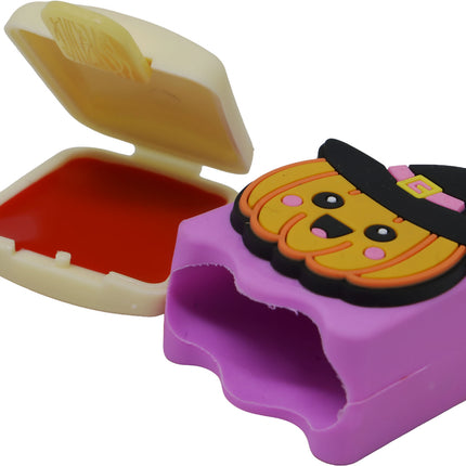 Halloween-huulivoide lapsille: kurpitsajäätelö