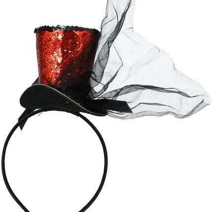 Hattu Bucket Hat Punainen Musta Glitter