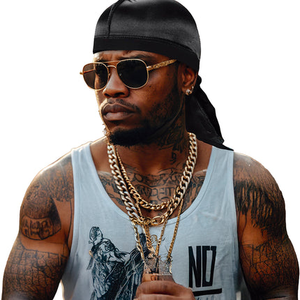 Musta Bandana polyesteri