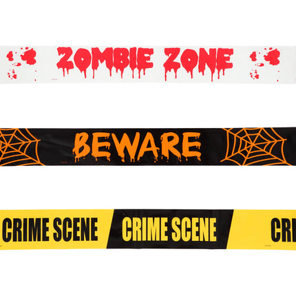 Merkintänauhat Rikospaikka-Beware-Zombie zone - 3 kpl - 3 kpl