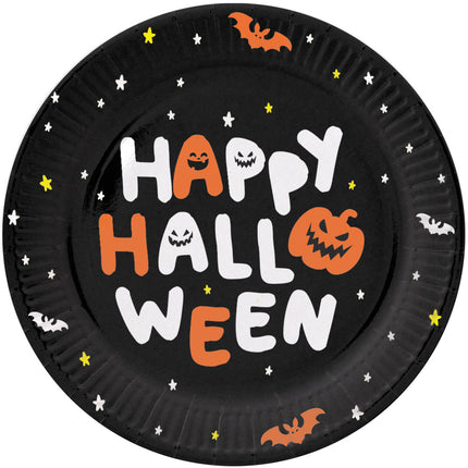 Paperilautaset - 'Happy Halloween' - Halloween BoOo! - 23 cm - 8 kpl