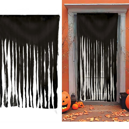 Musta oviverho kangas 2m