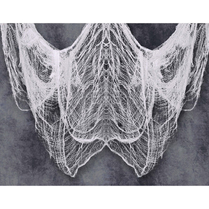 Halloween valkoinen verkkokangas 5m