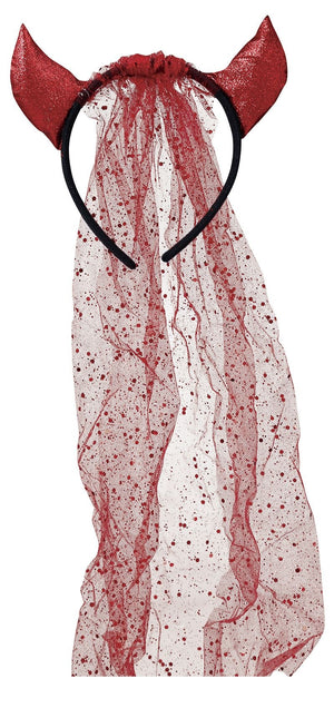 Punainen hiusnauha paholainen huntu