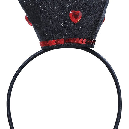 Musta hiusnauha kruunu timantteja