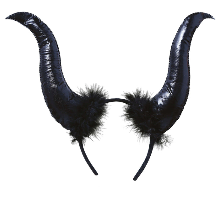 Musta Halloween hiusnauha Paholaisen sarvet