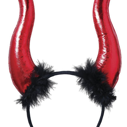 Punainen Halloween hiusnauha Paholaisen sarvet
