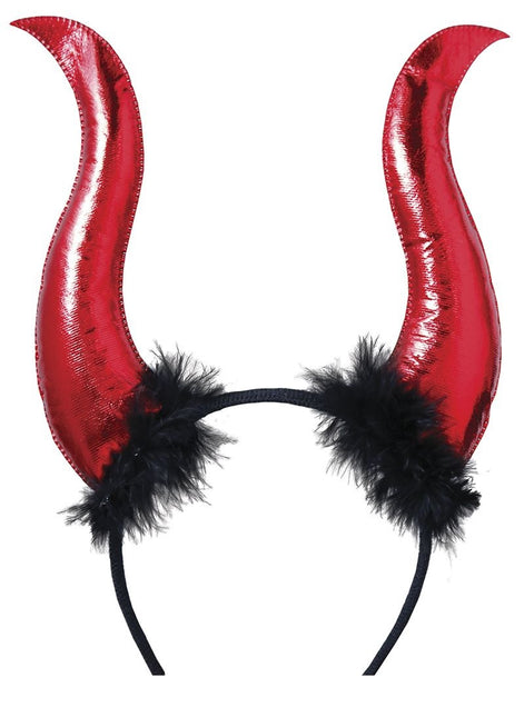 Punainen Halloween hiusnauha Paholaisen sarvet