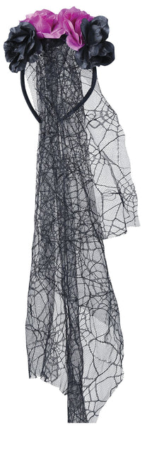 Violetti musta hiusnauha huntu