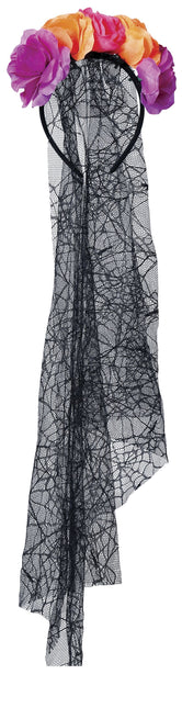 Violetti oranssi hiuspanta huntu