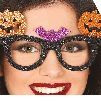 Halloween lasit kurpitsa glitter