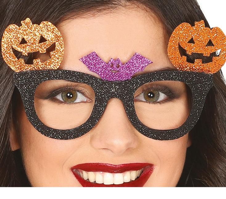 Halloween lasit kurpitsa glitter