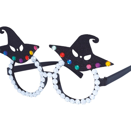 Halloween silmälasit noita hattu Glitter