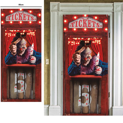 Halloween ovi juliste Horror Clown 120cm x 79cm