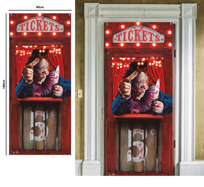 Halloween ovi juliste Horror Clown 120cm x 79cm