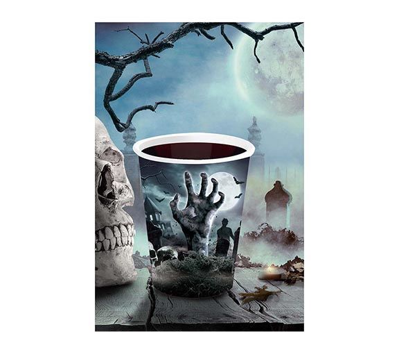 Halloween hautausmaan kupit 240ml 6kpl 6kpl