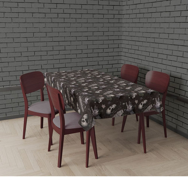 Halloween pöytäliina hautausmaa 2.74m