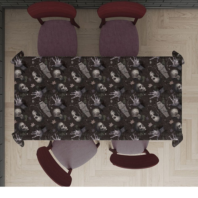 Halloween pöytäliina hautausmaa 2.74m