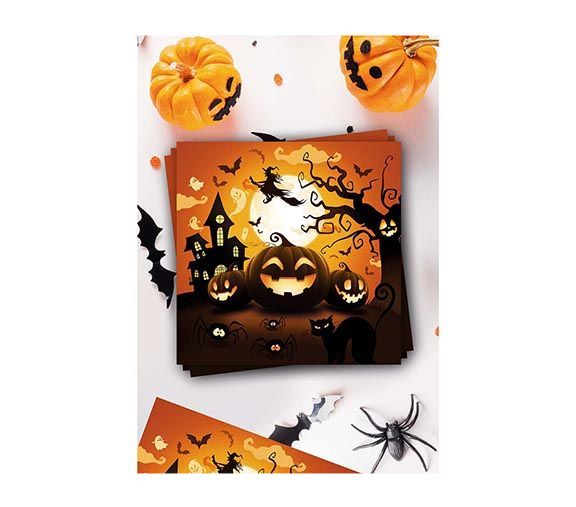 Halloween lautasliinat Kurpitsa 33cm 12kpl