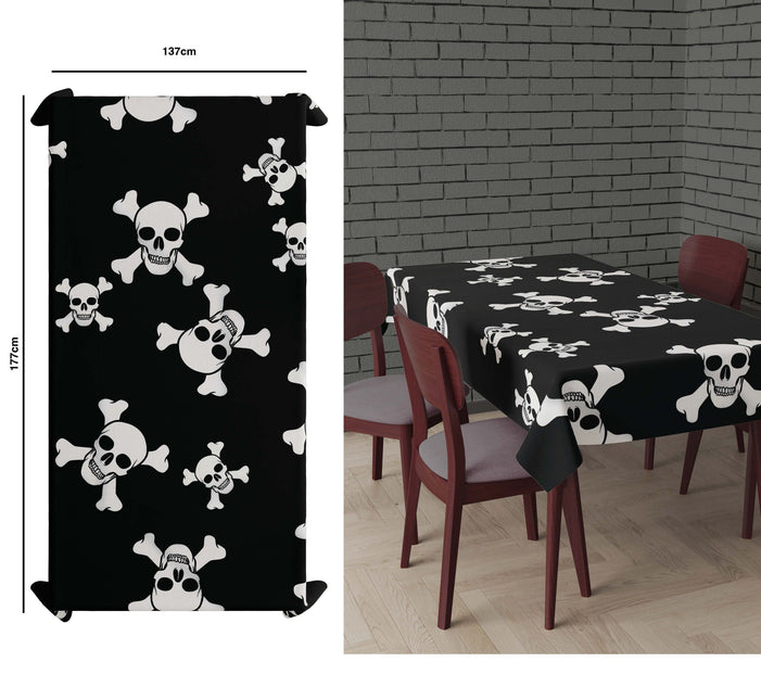 Halloween pöytäliina pääkallo 2.74m