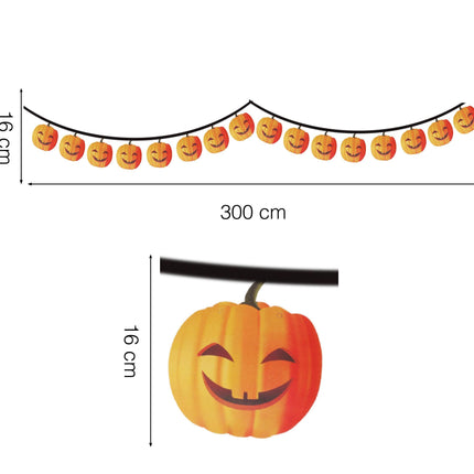 Halloween Garland kurpitsa 3m