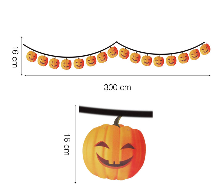Halloween Garland kurpitsa 3m