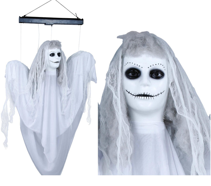 Halloween nukke Ghost valolla ja äänellä 1.2m