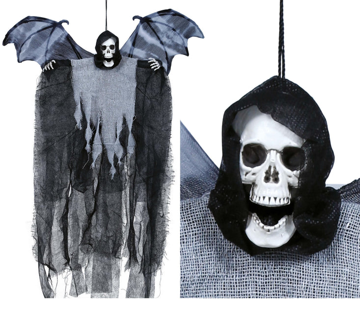 Halloween nukke luuranko siivillä 60cm