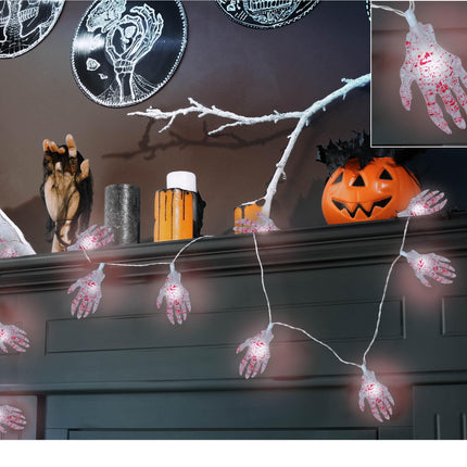 Halloween Light Garland LED luuranko käsi 1.15m