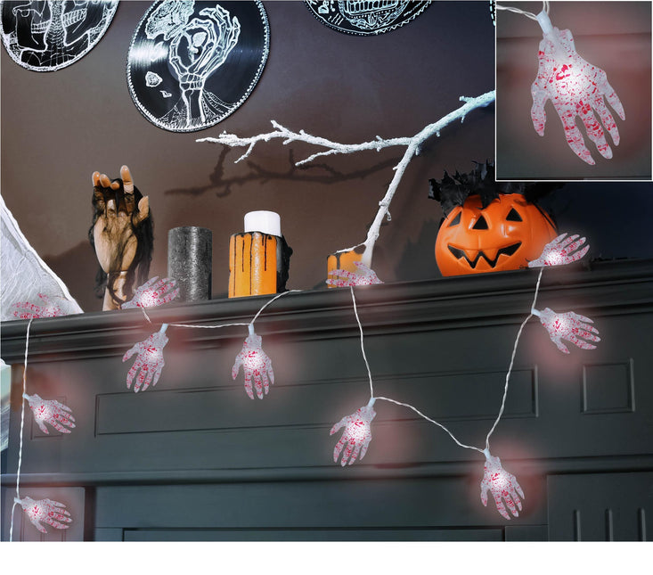 Halloween Light Garland LED luuranko käsi 1.15m