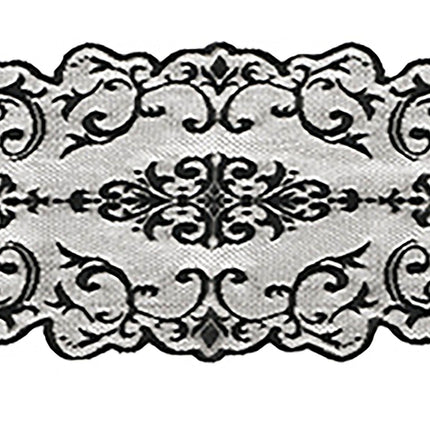 Musta Halloween pöytäliina Lace 180cm