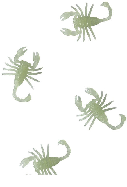 Pöydän koriste skorpionit hehkuvat pimeässä 6cm 8kpl