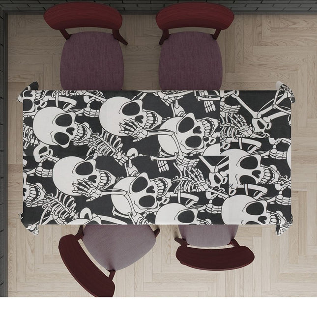 Halloween pöytäliina pääkallo 1.77m