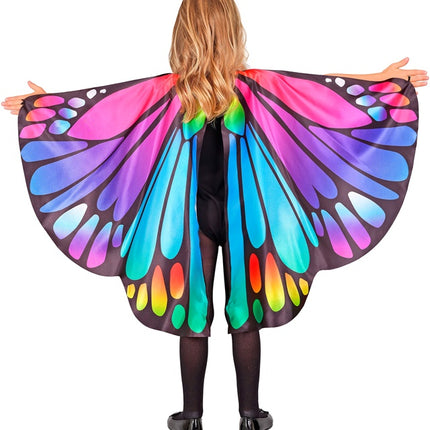 Violetti/vaaleanpunainen perhosen siivet ja silmänaamio