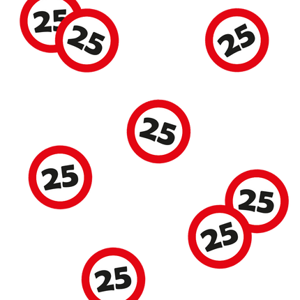 25 Jaar Tafelconfetti 2,5cm van Paper Dreams koop je bij Partywinkel