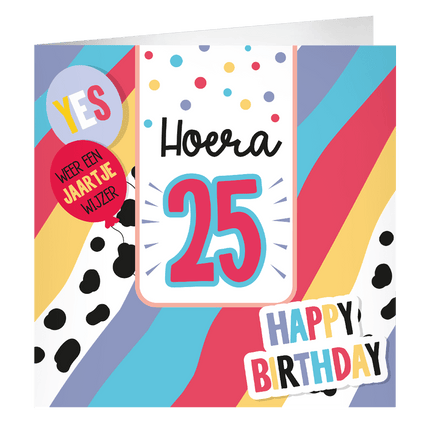 25 Jaar Wenskaart 23cm van Paper Dreams koop je bij Partywinkel