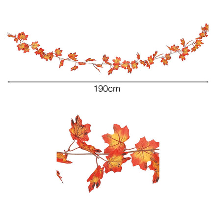 Oranssi kukkaseppele lehtien 1.9m