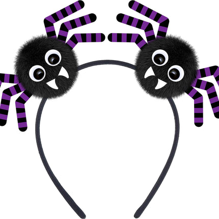 Halloween hiusnauha Musta hämähäkit