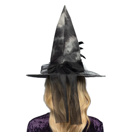 Halloween Heksenhoed Zwart Wit